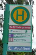 Haltestellenschild Weiterbildungsforum