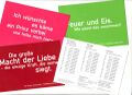 Werbekarten "Zitate" 2012, Auflage 3 x 5.000 stck