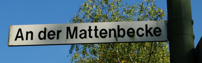 Straßenschild An der Mattenbecke