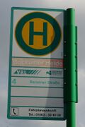 Haltestellenschild Bockumer Heide