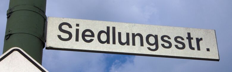 Straßenschild Siedlungsstraße