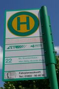 Haltestellenschild Albert-Einstein-Straße
