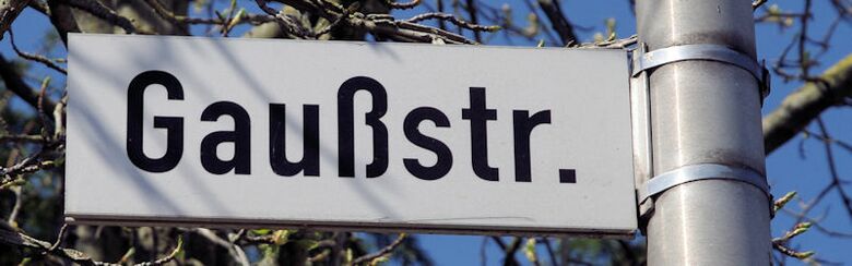 Straßenschild Gaußstraße