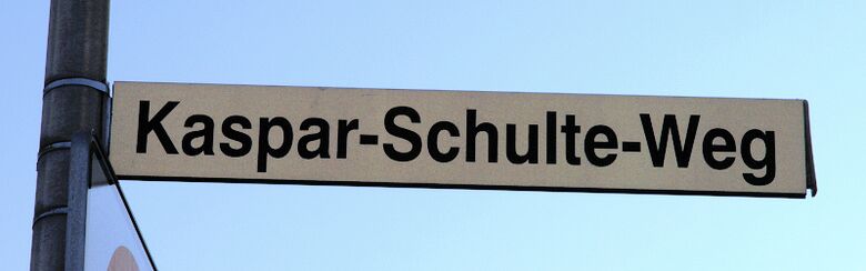 Straßenschild Kaspar-Schulte-Weg