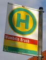 Haltestellenschild Wambeln Bruch