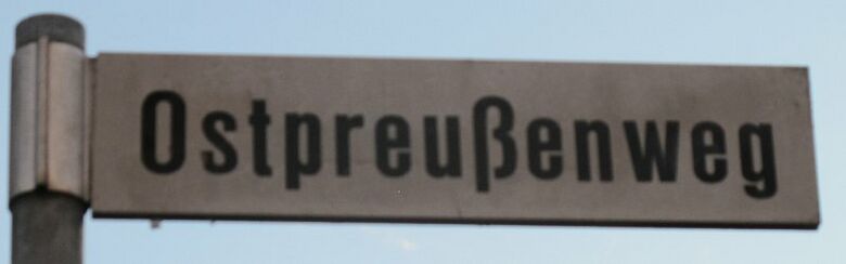Straßenschild Ostpreußenweg