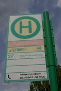 Haltestellenschild Klutestraße