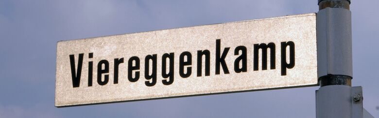 Straßenschild Viereggenkamp