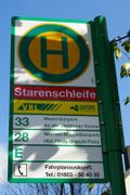 Haltestellenschild Starenschleife