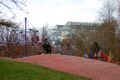 Spielplatz "Spieldünenparadies" mit Blick auf den Glaselefanten