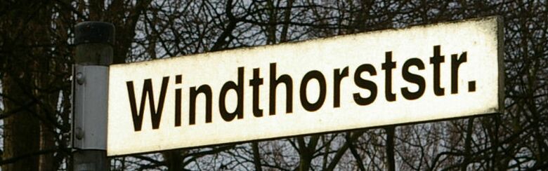 Straßenschild Windthorststraße