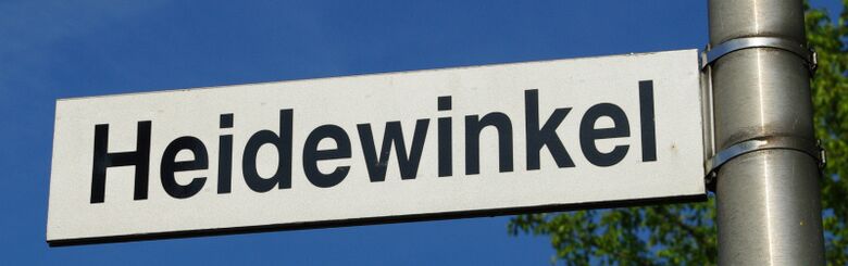 Straßenschild Heidewinkel