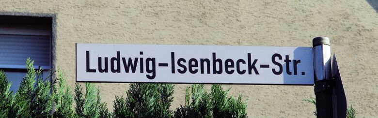 Straßenschild Ludwig-Isenbeck-Straße