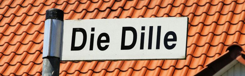 Straßenschild Die Dille