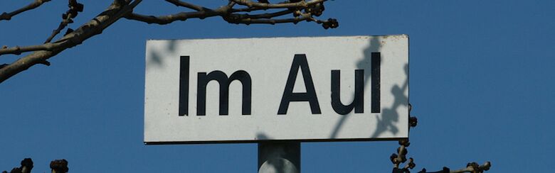 Straßenschild Im Aul