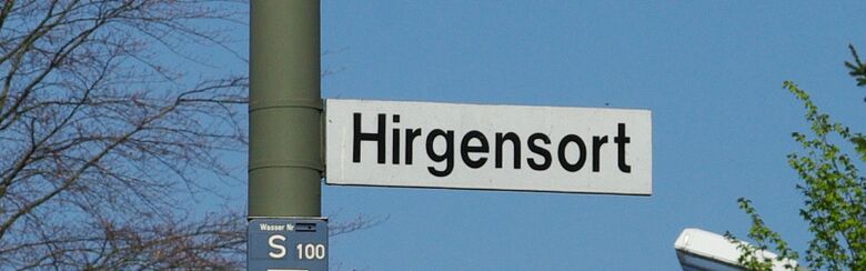 Straßenschild Hirgensort