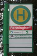 Haltestellenschild Renninghoff