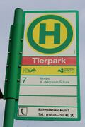 Haltestellenschild Tierpark