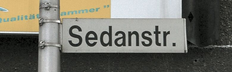 Straßenschild Sedanstraße