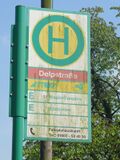 Haltestellenschild Delpstraße