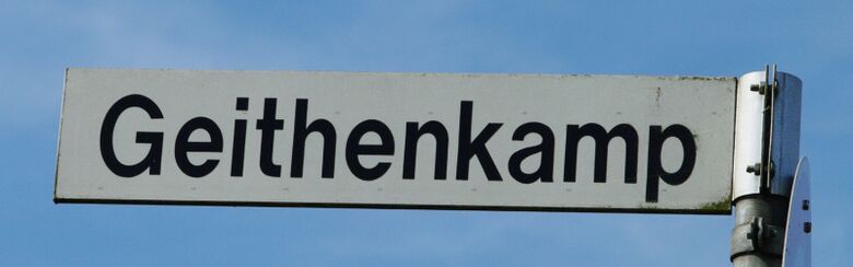Straßenschild Geithenkamp