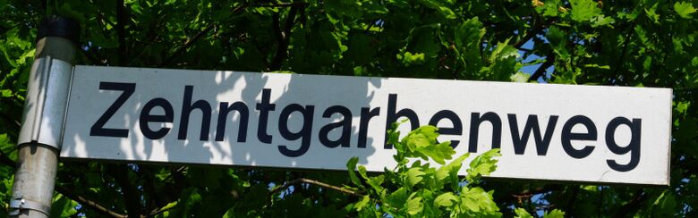 Straßenschild Zehntgarbenweg