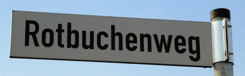 Straßenschild Rotbuchenweg