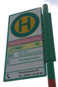 Haltestellenschild Horsthölterweg