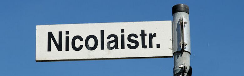 Straßenschild Nicolaistraße