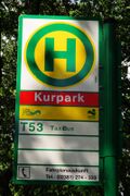 Haltestellenschild Kurpark