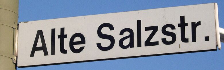 Straßenschild Alte Salzstraße