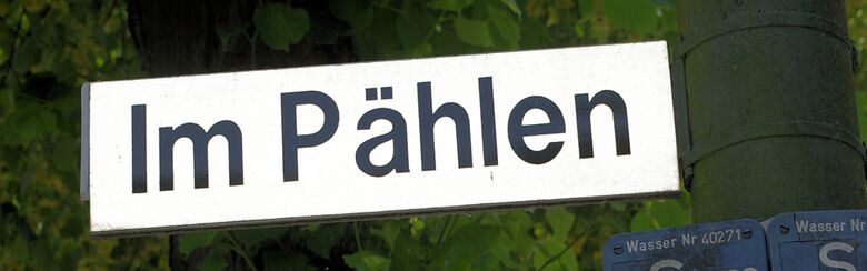 Straßenschild Im Pählen