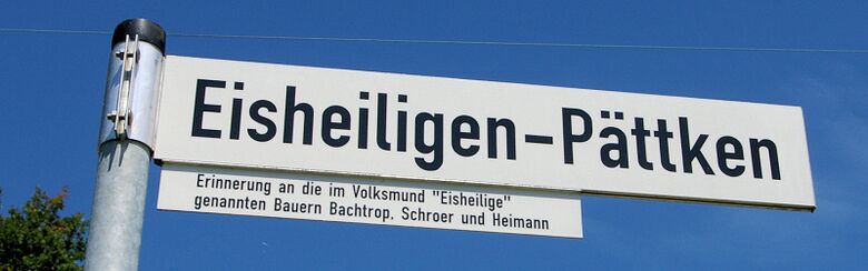 Straßenschild Eisheiligen-Pättken