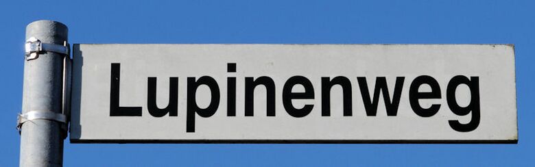 Straßenschild Lupinenweg