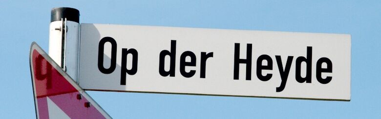 Straßenschild Op der Heyde