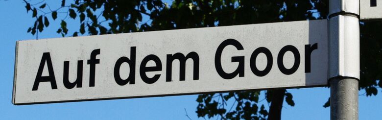 Straßenschild Auf dem Goor