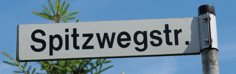 Straßenschild Spitzwegstraße