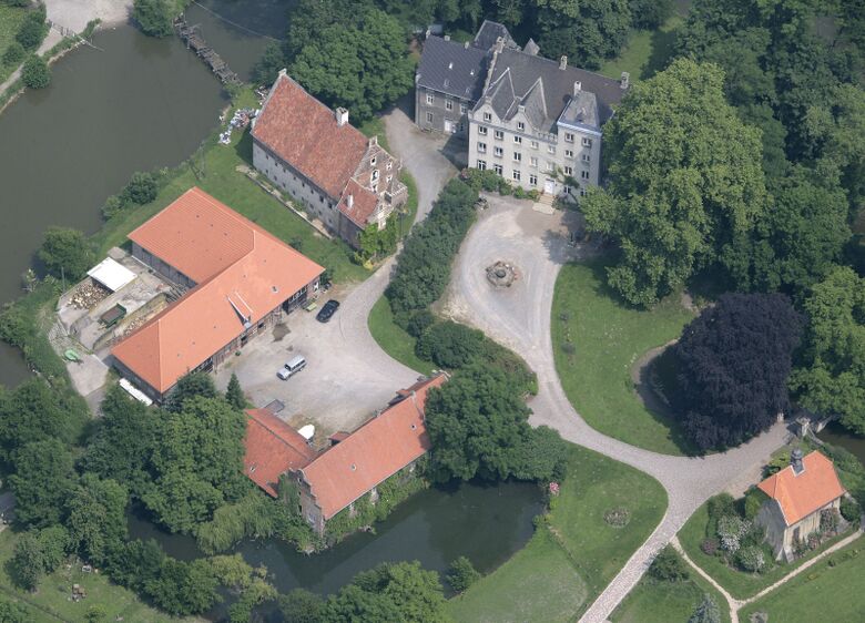 Haus Ermelinghoff aus der Luft