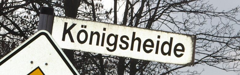 Straßenschild Königsheide
