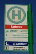 Haltestellenschild Scheer