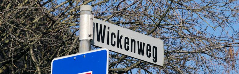 Straßenschild Wickenweg