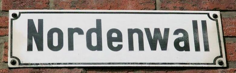 Straßenschild Nordenwall