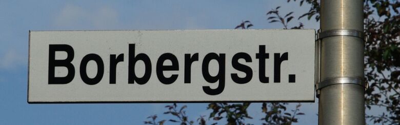 Straßenschild Borbergstraße