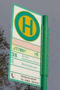 Haltestellenschild Teinertstraße