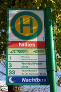 Haltestellenschild Nillies