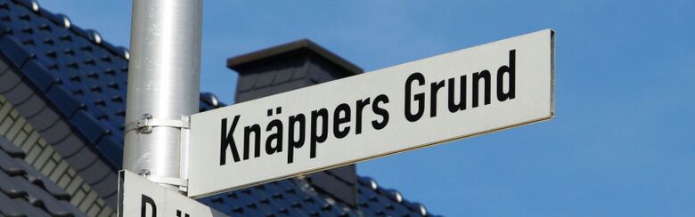 Straßenschild Knäppers Grund