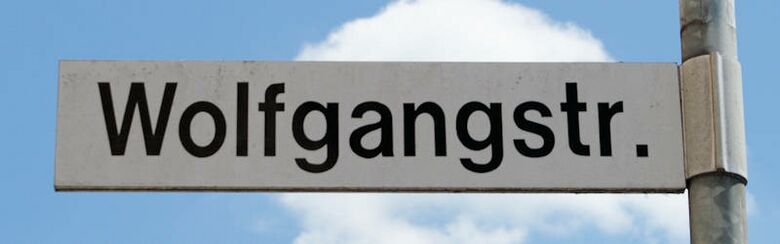 Straßenschild Wolfgangstraße