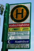 Haltestellenschild Habichtshöhe