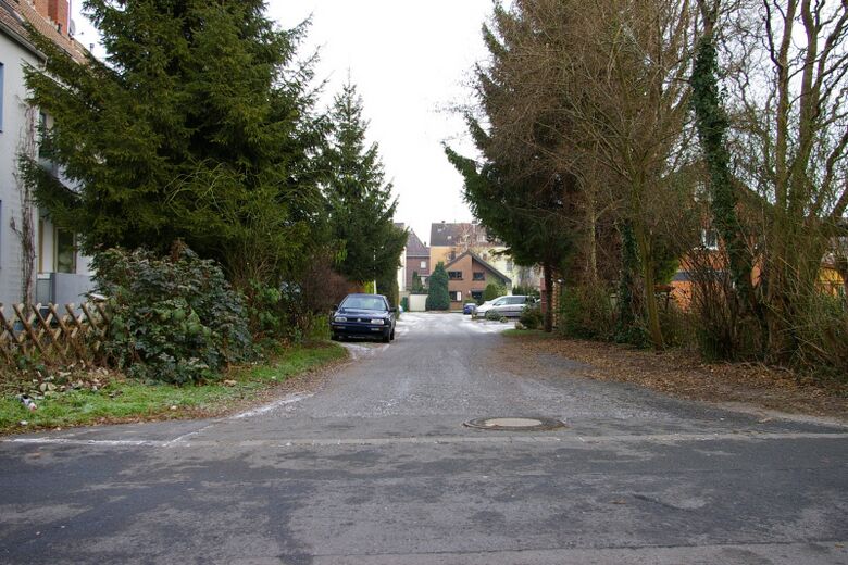 Jütlandweg von der Wörthstraße aus