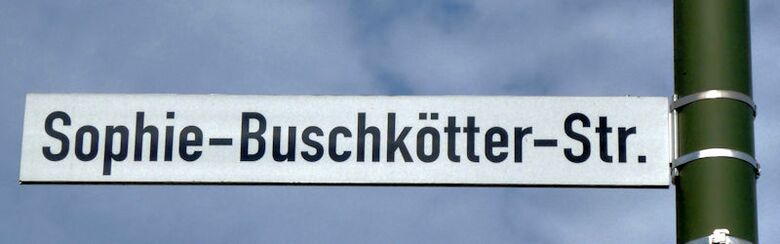 Straßenschild Sophie-Buschkötter-Straße